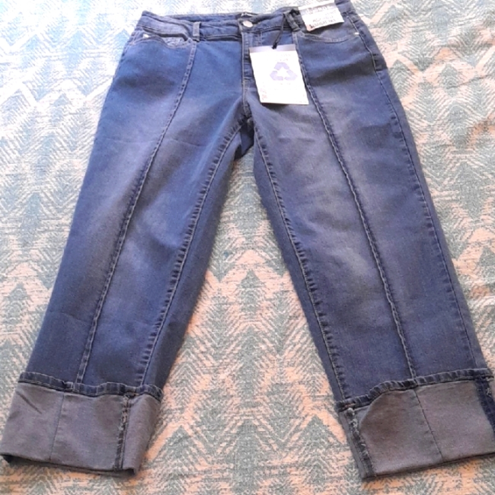 d. jeans Recycled Denim High Waist Straight Ankle Jeans 10 NWT